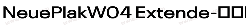NeuePlakW04 Extende字体转换